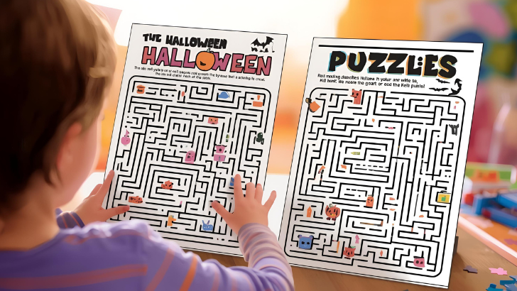 halloween maze puzzles