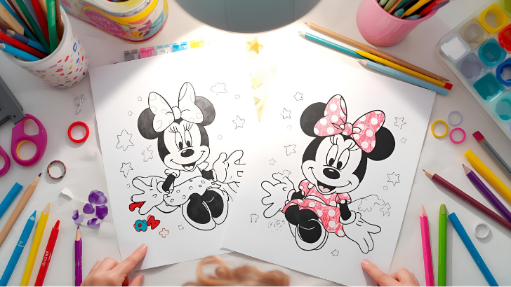 minnie mouse coloring sheets