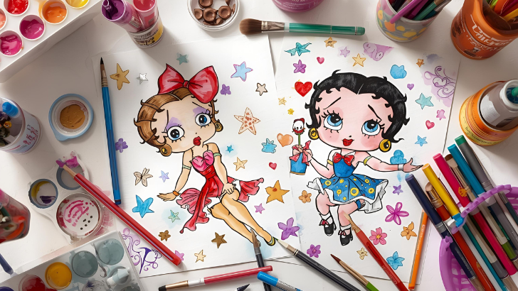 printable betty boop coloring pages