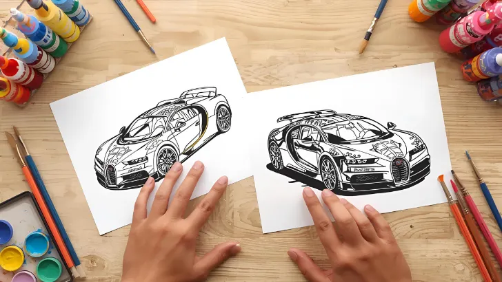 printable bugatti coloring pages