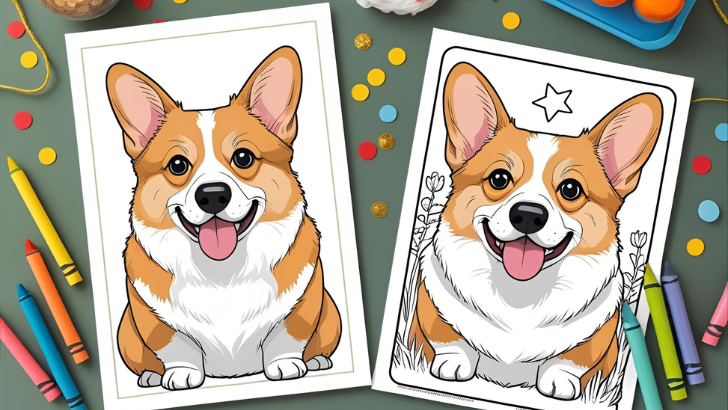 printable corgi coloring pages