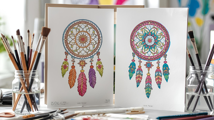 printable dreamcatcher coloring pages