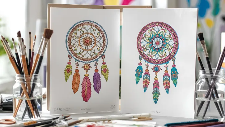 printable dreamcatcher coloring pages