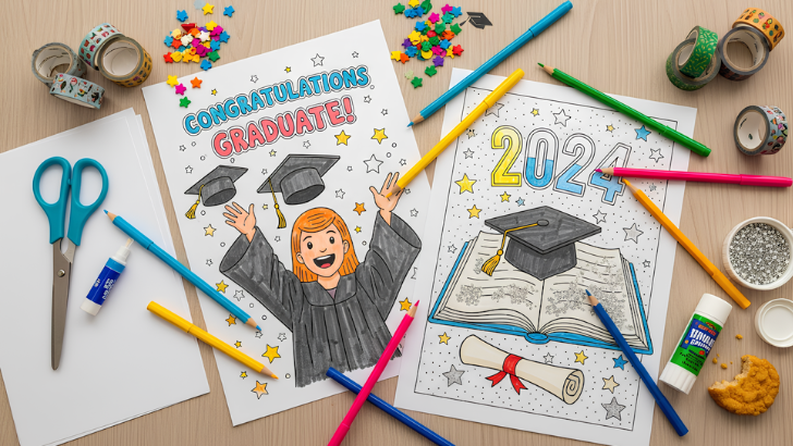 printable graduation coloring pages