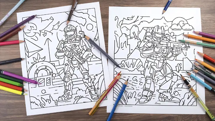 printable halo coloring pages
