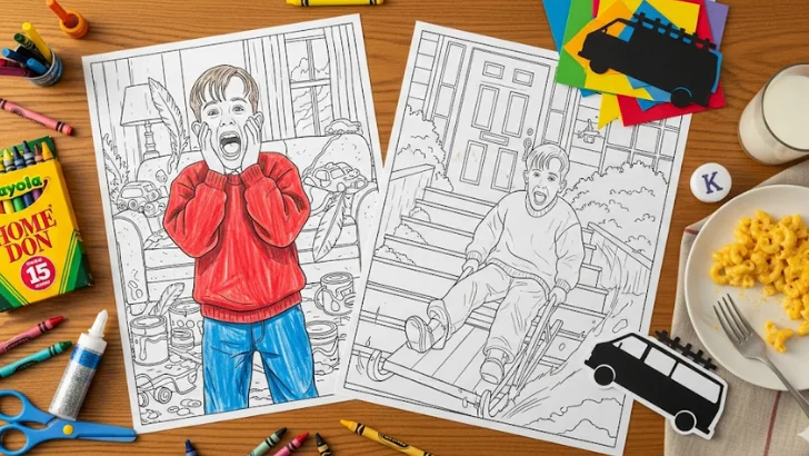 printable home alone coloring pages