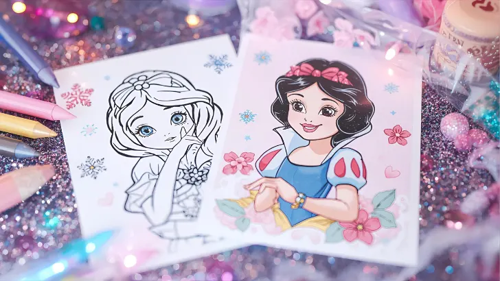 printable snow white coloring pages