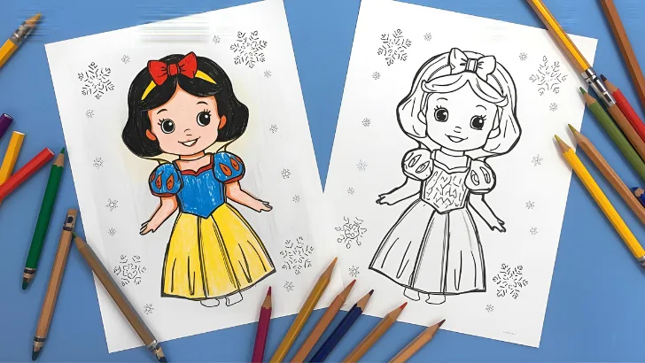 snow white coloring sheets
