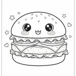 Burger Coloring Pages 19 featured image