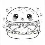 Burger Coloring Pages 19 featured image