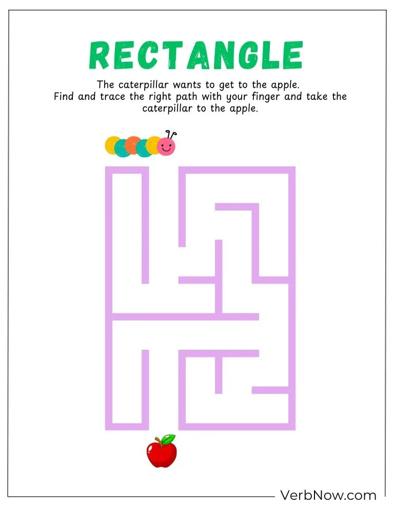 10+ Free Caterpillar Puzzles For Fun (100% Printable PDF) Caterpillar Apple Maze Worksheet for Kids