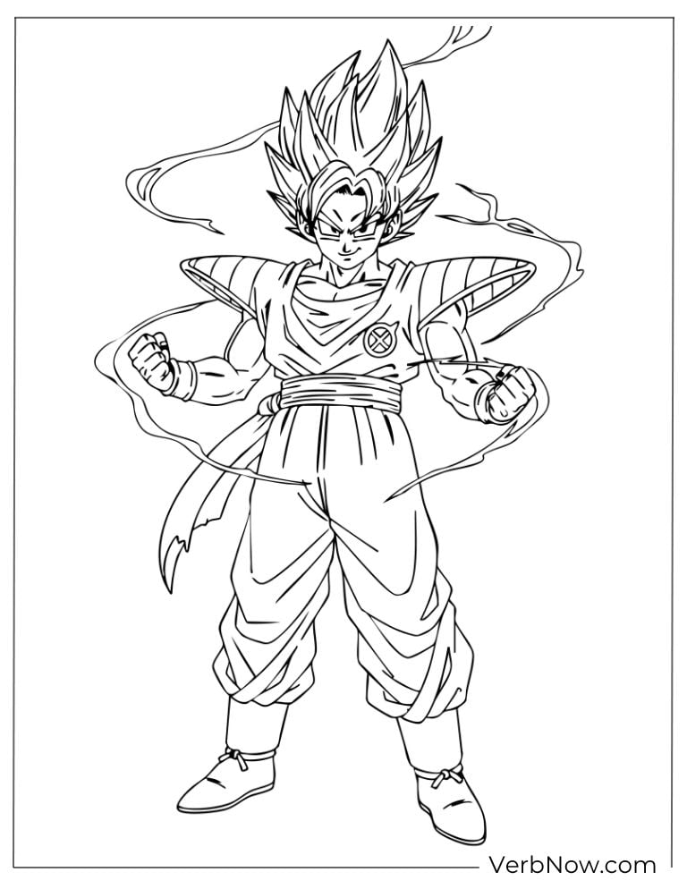 Goku powering up in Super Saiyan form