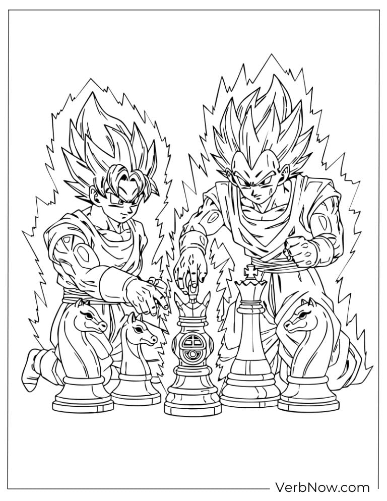 Goku and Vegeta combining power together