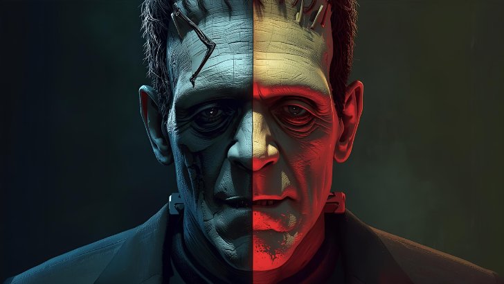 Dramatic Dual Lit Frankenstein Monster Portrait