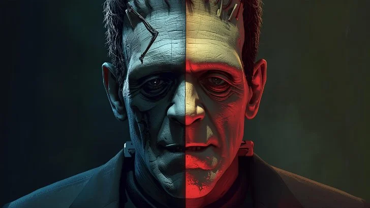Dramatic Dual Lit Frankenstein Monster Portrait