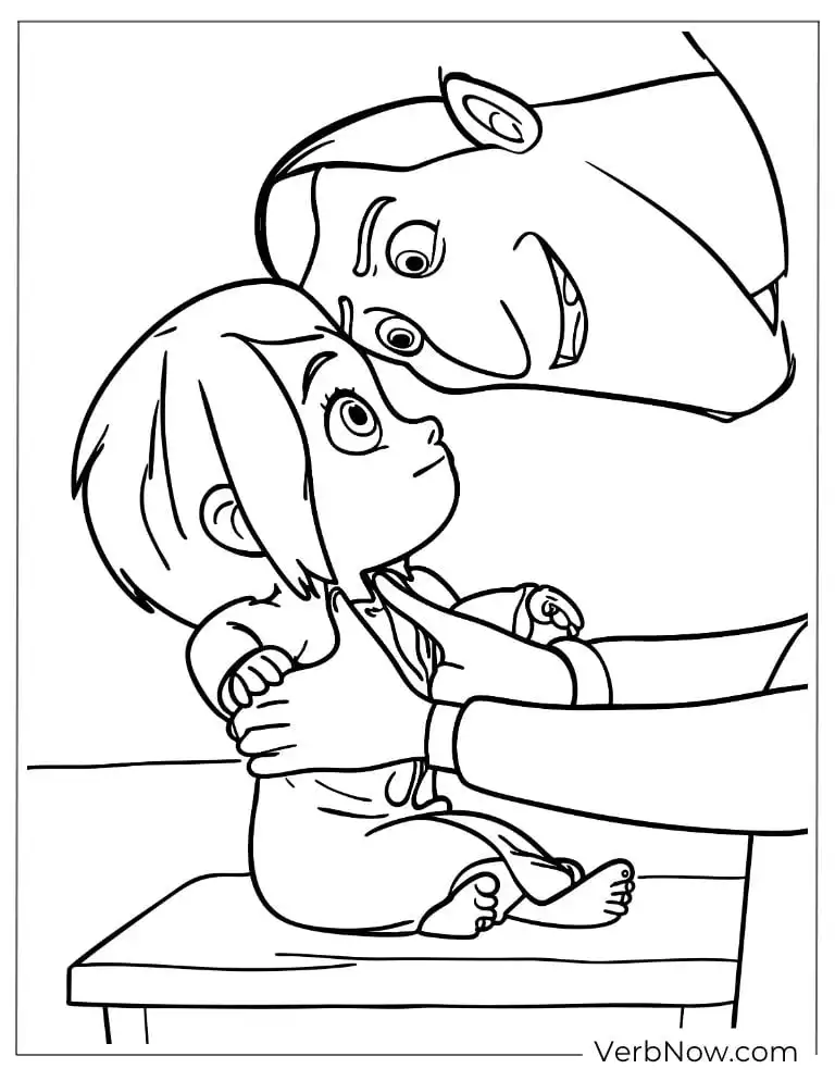 22 Free Hotel Transylvania Coloring Pages (Printable PDF) Dracula tenderly holding baby Mavis in his arms