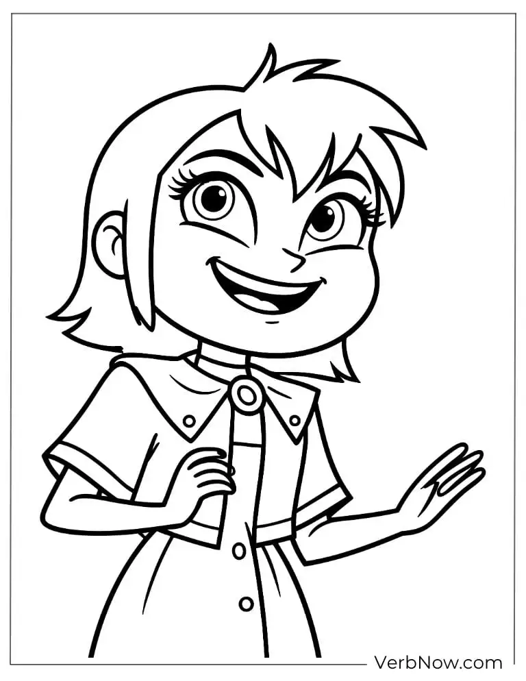 22 Free Hotel Transylvania Coloring Pages (Printable PDF) Confident Mavis striking a cheerful pose
