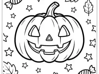 Jack-o'-lantern Coloring Pages 22 featured image
