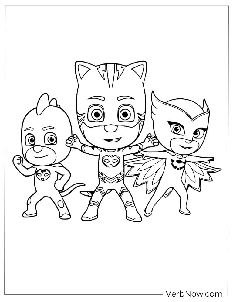 The PJ Masks team posing heroically together