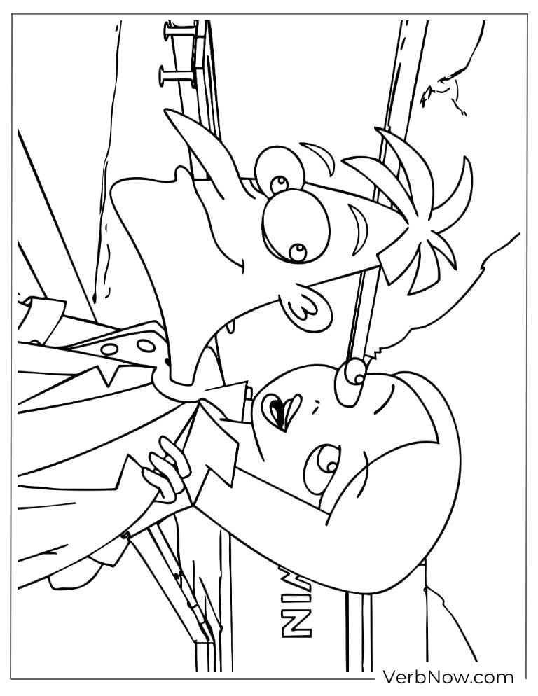 Phineas and Ferb smile while working together on a new idea