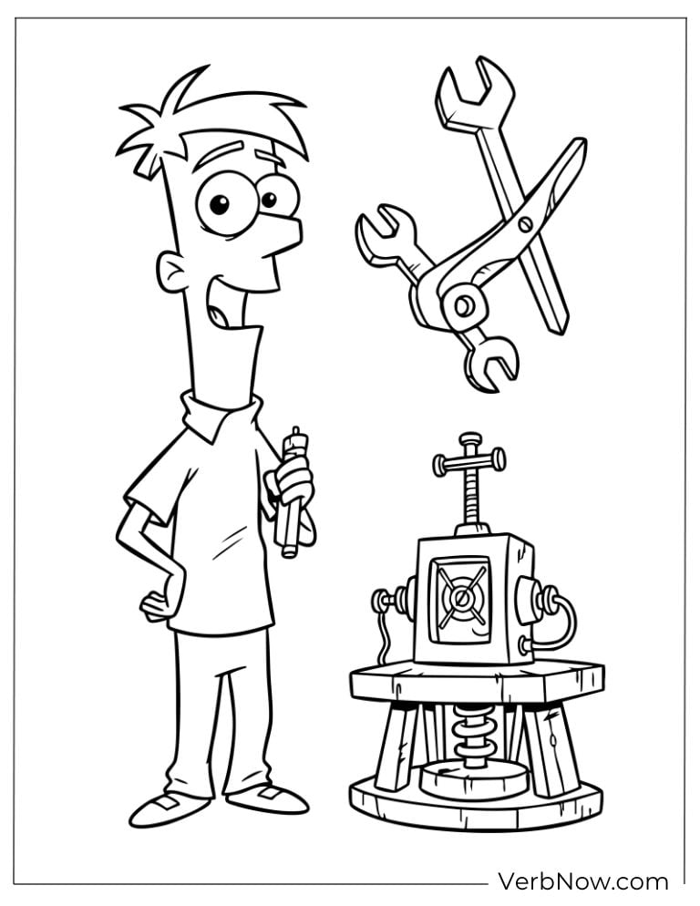 Ferb works on a new robot invention