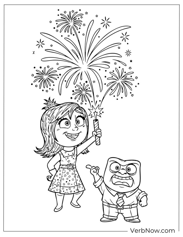 Young Ellie and Carl watch fireworks together