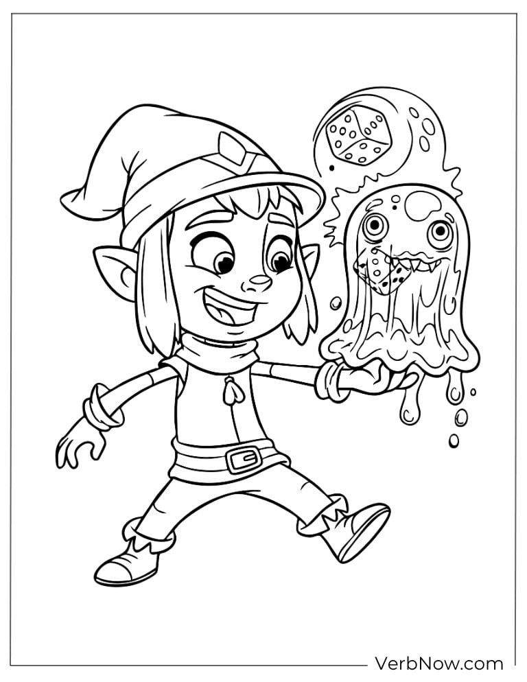 A brave girl holds a cute alien creature in her hand