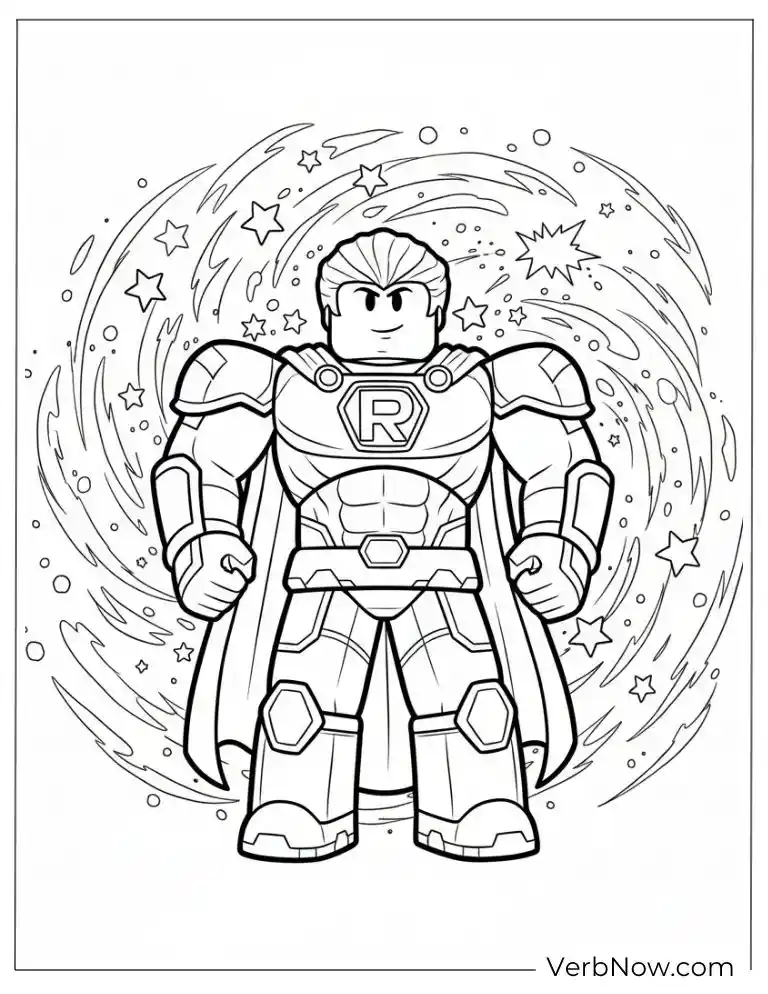 22 Roblox Coloring Pages For Kids (100% Printable PDF) Roblox Superhero Coloring Page