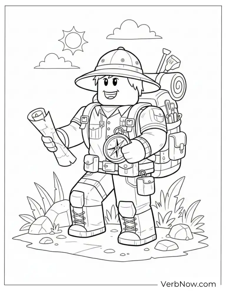 22 Roblox Coloring Pages For Kids (100% Printable PDF) Safari Explorer Coloring Page for Kids