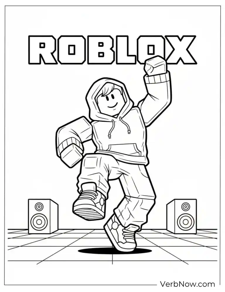 22 Roblox Coloring Pages For Kids (100% Printable PDF) Roblox Dancing Avatar Coloring Page