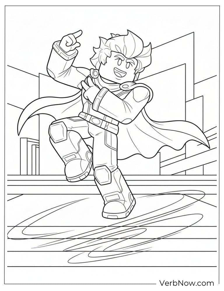 22 Roblox Coloring Pages For Kids (100% Printable PDF) Roblox Superhero Avatar Coloring Page