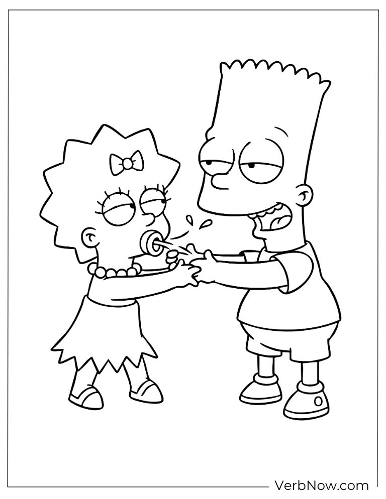 Bart teasing Maggie while she grabs a cupcake