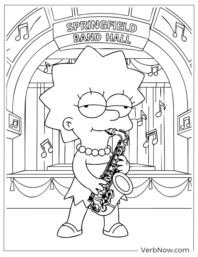 Lisa playing the saxophone at band practice