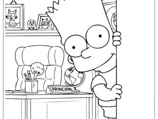 Simpsons Coloring Pages 5 featured image