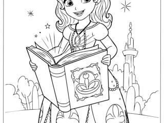 Sofia The First Coloring Pages 1 featured image