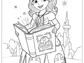 Sofia The First Coloring Pages 1 featured image