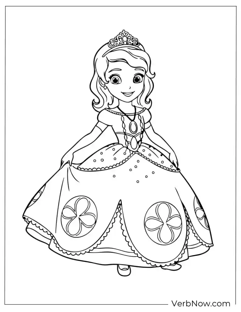 Sofia twirls in her elegant royal gown