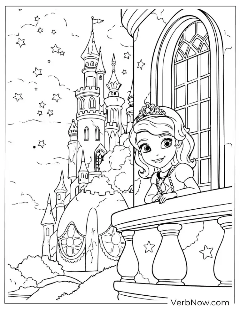 Sofia waves from her balcony under a starry sky