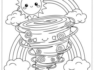 Tornado Coloring Pages 9 featured image