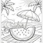 Watermelon Coloring Pages 22 featured image