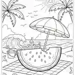 Watermelon Coloring Pages 22 featured image