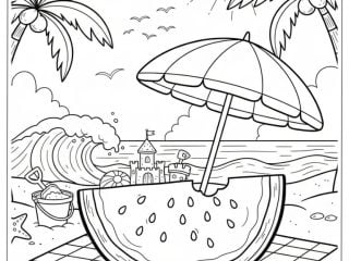 Watermelon Coloring Pages 22 featured image