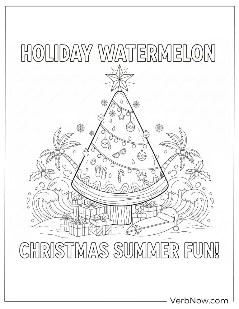 Holiday watermelon shaped like a Christmas tree
