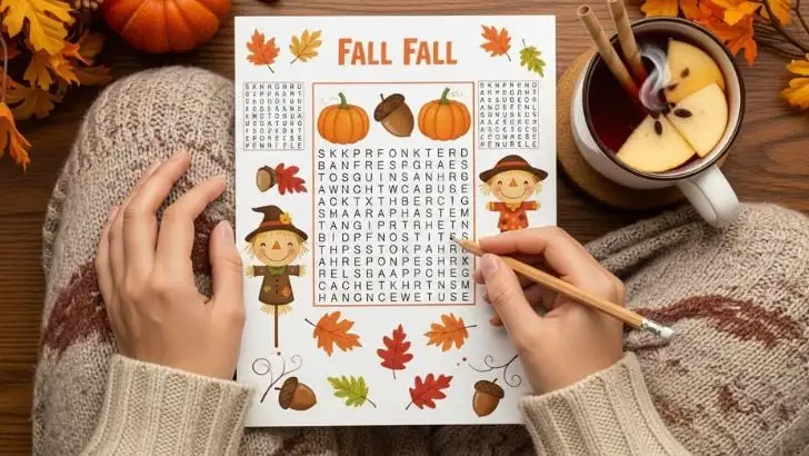 fall puzzles word search