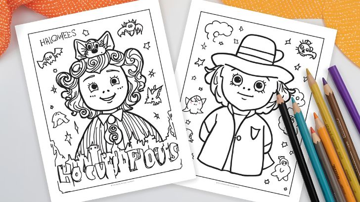 hocus pocus coloring sheets