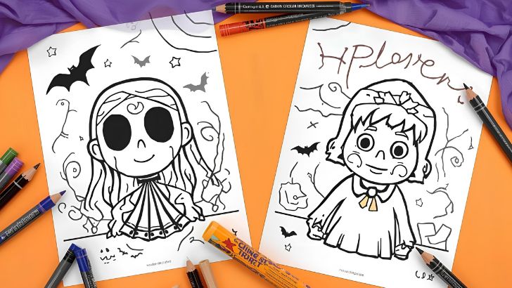 horror coloring sheets