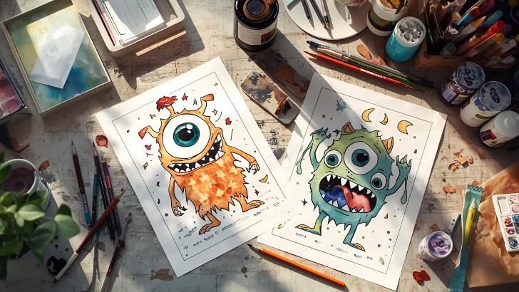 monster coloring sheets
