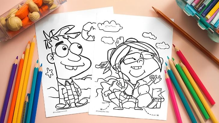phineas and ferb coloring sheets