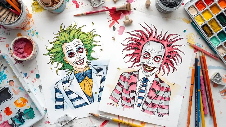 printable beetlejuice coloring pages