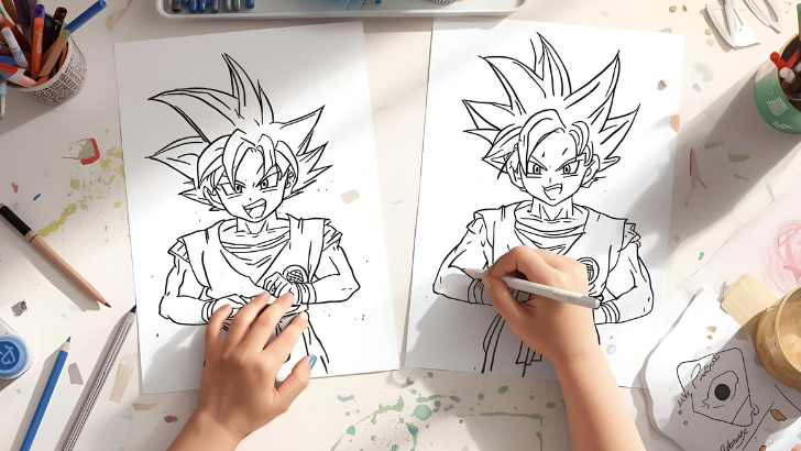 printable dragon ball z coloring pages